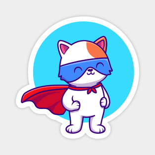 a cute super hero cat Magnet
