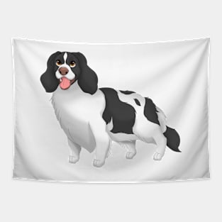 Black & White English Springer Spaniel Dog Tapestry