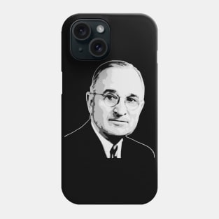 Harry S Truman Black and White Phone Case