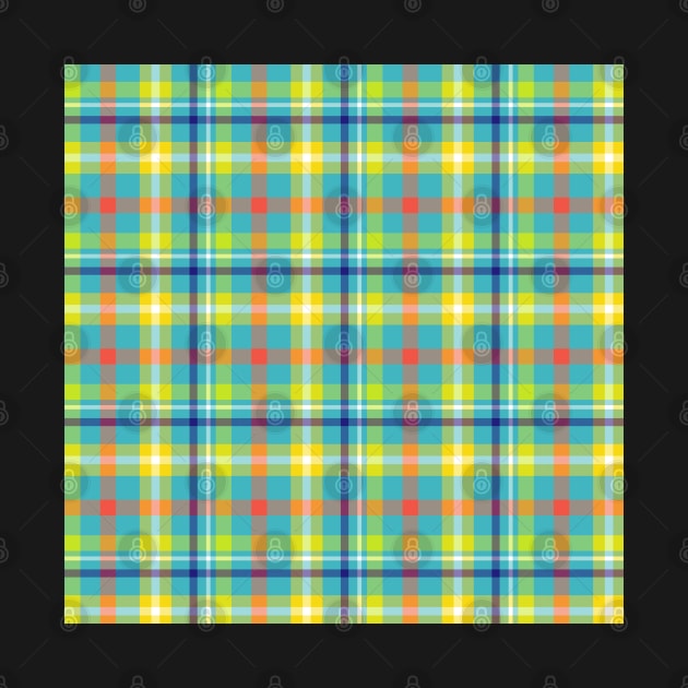 Colorful Plaid Pattern Art by Designoholic