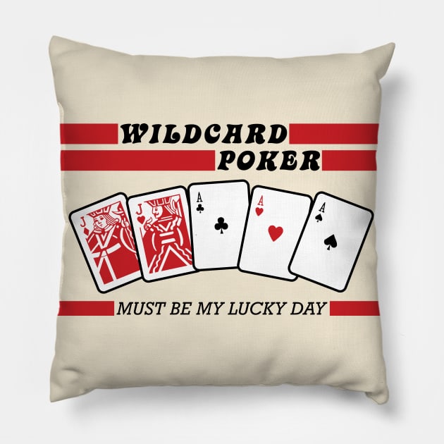 Wildcard Poker Pillow by DCLawrenceUK