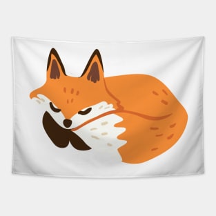 Baby Fox Sleeping Tapestry