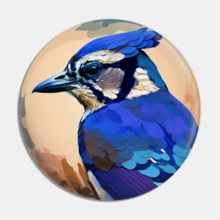 Blue Jay Bird Design Pin