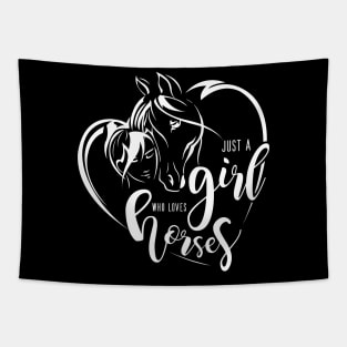 Just a Girl who Loves Horses by Farm n' Fancy Tapestry