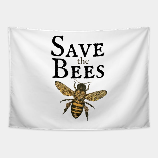 Save The Bees Gift for a Beekeeper Tapestry by yassinebd