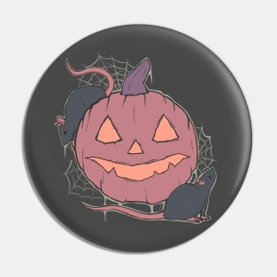 Haunted Pumpkin & Rats Pin