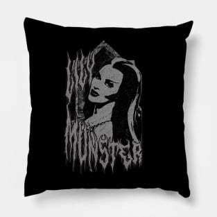 Lily Munster (Distressed Version) Pillow