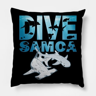 Hammerhead and Whitetip Reef Shark Dive Samoa Pillow