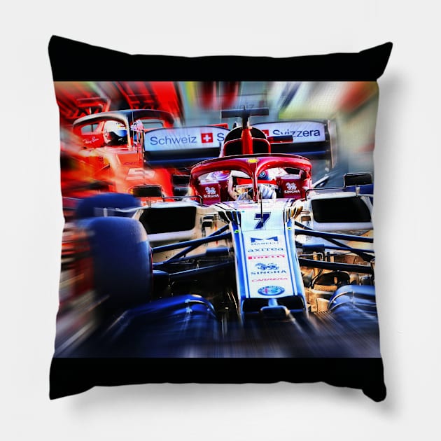 Raikkonen & Vettel Pillow by DeVerviers