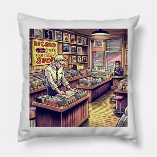 Record shop Pillow