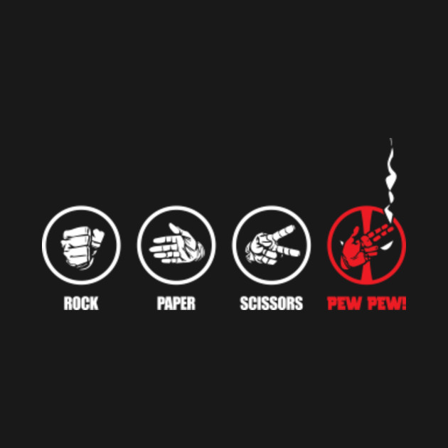 Pew Pew Deadpool TShirt TeePublic