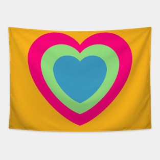 Polysexual Flag Colors as Heart Tapestry