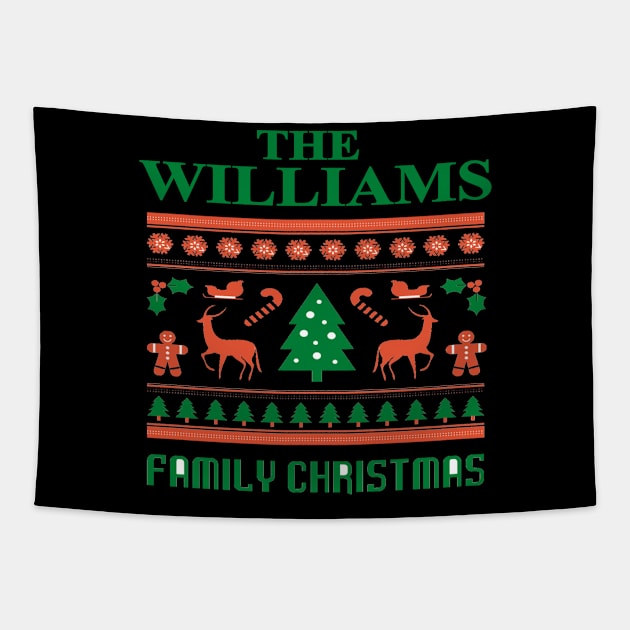 Family Christmas - Groovy Christmas WILLIAMS family, Family Christmas T-shirt, Pjama T-shirt Tapestry by DigillusionStudio