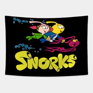 Sea son of Fun Commemorate the Playful Antics and Oceanic Adventures of Snorks Characters on a Tee Tapestry