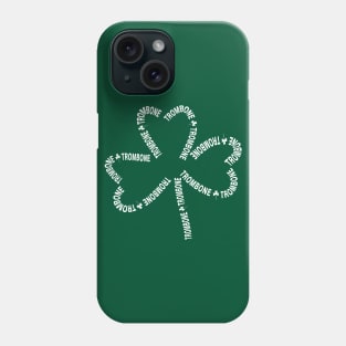 Trombone White Text Shamrock Phone Case