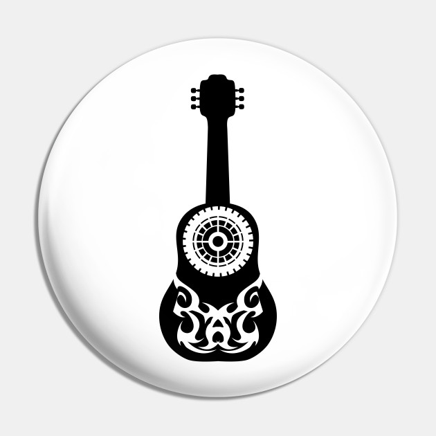 Guitar Tattoo Art Design - Guitar Tattoo - Pin | TeePublic Guitar Tattoo Art Design - Guitar Tattoo - Pin | TeePublic