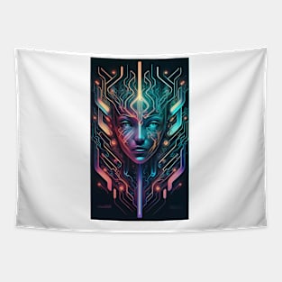 Abstract Cybernetic Fusion Tapestry