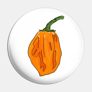 Habanero Orange Chili Pepper Pin