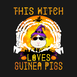 This Witch Loves Guinea Pigs Halloween (140) T-Shirt