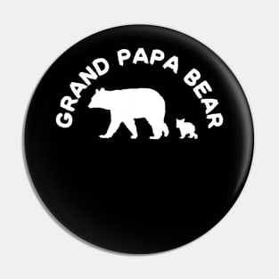 Grand Papa Bear with 1 One Cub Shirt Grandfather Gift Pin