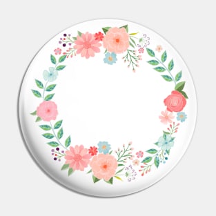 Spring wreath of flowers Pin