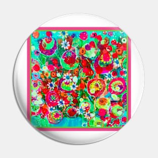 Pop-Art Flowers Pin