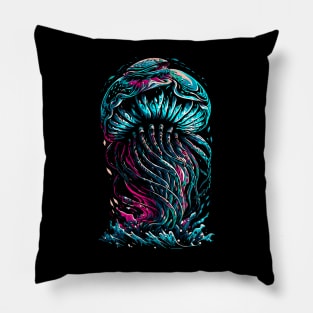 Colorful jellyfish Pillow