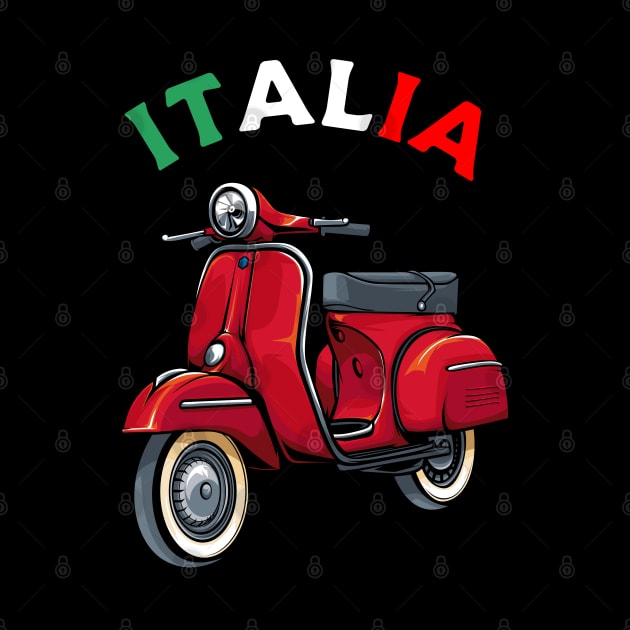 Italy Classic Vespa Scooter Moped Bike Retro Love Vintage by Your Culture & Merch