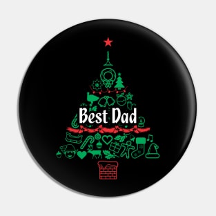 Best Dad Holiday Present - Funny Christmas Gift Pin