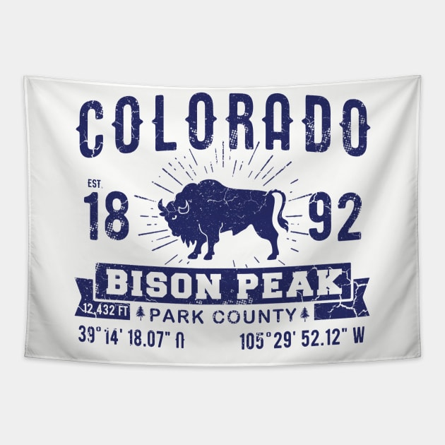 Colorado Bison Peak Tapestry by E