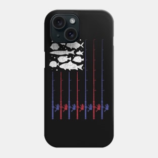 USA Flag Fishing summer vacation 2021 gifts Phone Case