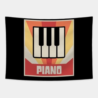 Vintage Piano Keys Graphic Tapestry