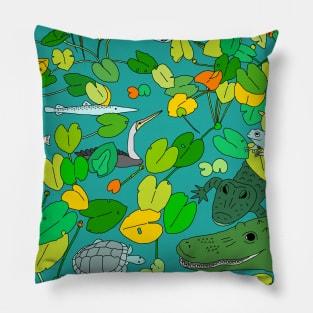 Everglades Plants & Aminals Pillow