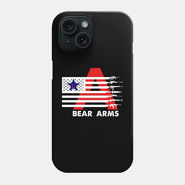 Second Amendment Rights and Gun Ownership BEAR ARMS Phone Case by All About Midnight Co