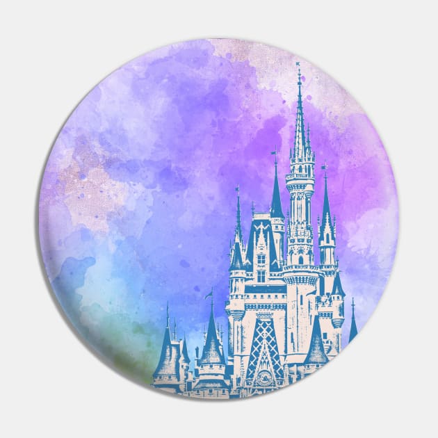 Magic Castle Watercolor Pin by FandomTrading