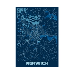 Norwich - United Kingdom Peace City Map T-Shirt