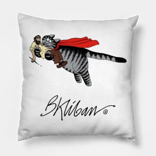 B kliban cat - superhero cat Pillow