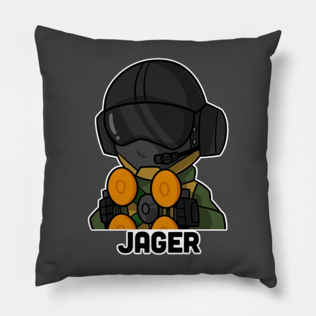 jager from rainbow six siege r6 Pillow by deviriastinika