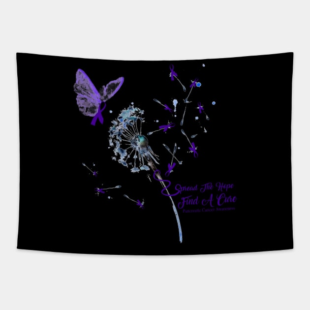 Spread The Hope Pancreatic Cancer Awareness Tapestry by Bensonn