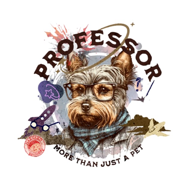 Professor dog - part-time pet logo by Art_dorabox