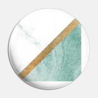 Marble luxe - jade teal Pin