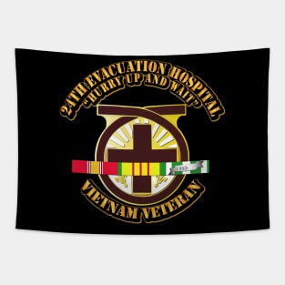 24th Evacuation Hospital w SVC Ribbon Tapestry