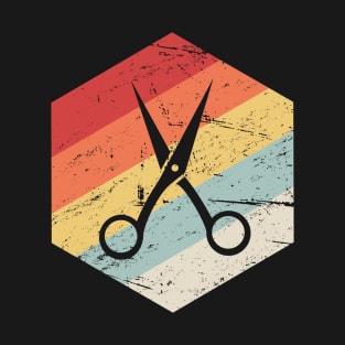 Retro Vintage Hair Stylist Scissors Icon T-Shirt