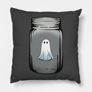 Apothecary Cute Ghost In A Witchy Jar Pillow