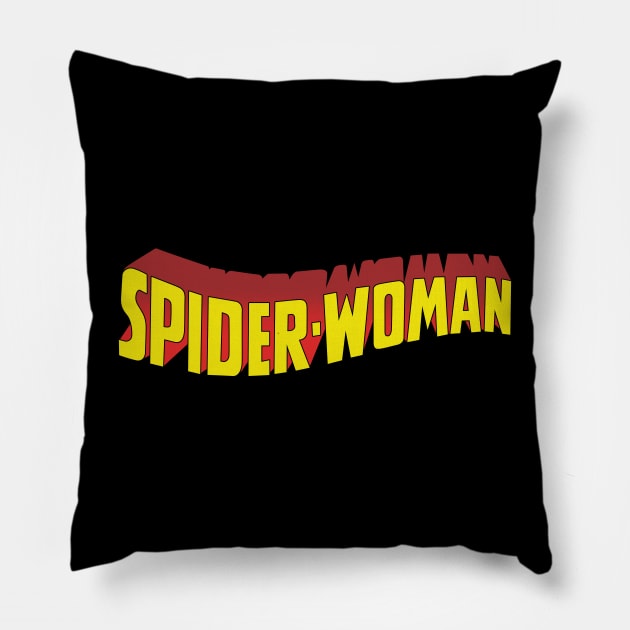 Spider woman Logo Pillow by JamesCMarshall