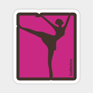 Ballerina design for ballet dancers purple Magnet