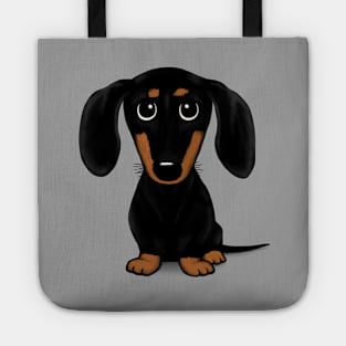 Cute Wiener Dog | Black and Tan Dachshund Tote