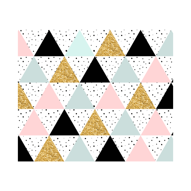 Geometric serendipity - Scandinavian blush and mint by RoseAesthetic