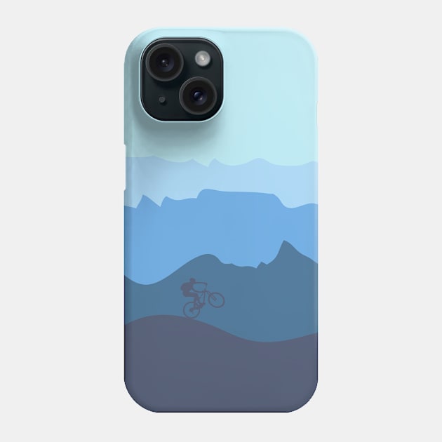 Mountain Biker cycling the mountains Phone Case by TheOutdoorPeople