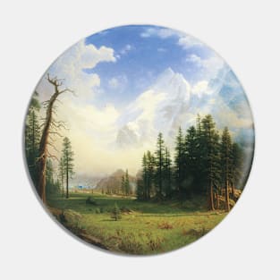 Mountain Landscape by Albert Bierstadt Pin